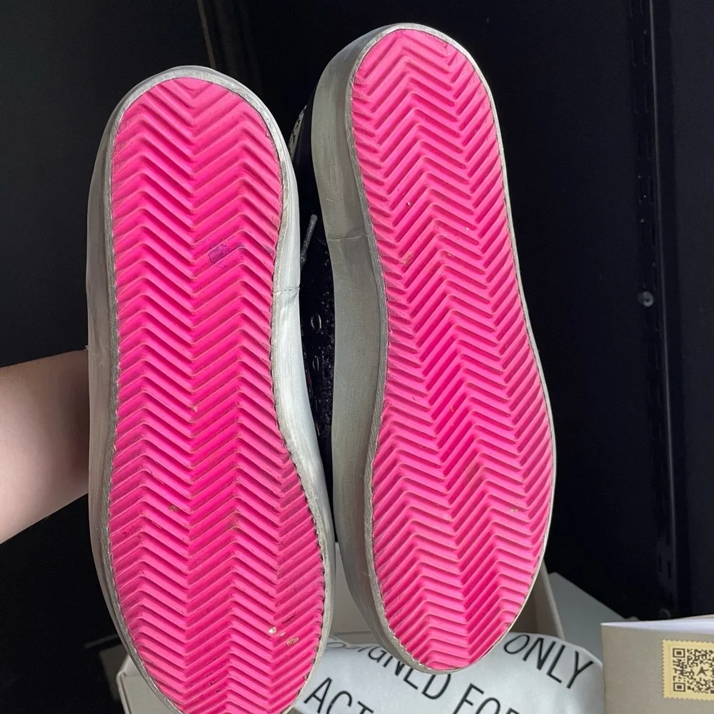 Golden Goose Super Star Python heel Glitter Pink soles sneakers signature shoes - Picture 15 of 16